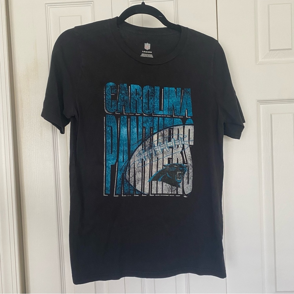 Carolina Panthers NFL Team‎ Apparel Black Youth Large 14-16 Boy Girl T-shirt